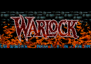 Warlock title screen for Sega Mega Drive